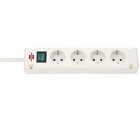 Brennenstuhl Bremounta weiß / Verlängerungskabel / 4 Steckdosen / 1,5 m / 3500 W / Kindersicherung