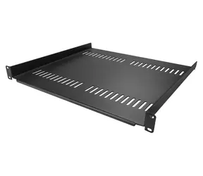StarTech Rack-Einschub 1 HE schwarz / Einschub / 19" / perforiert / Tragfähigkeit 20 kg / Stahl