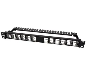 Trendnet TC-KP24SA schwarz / Patchpanel / Keystone / 24 Ports / STP / 1 HE / 19"