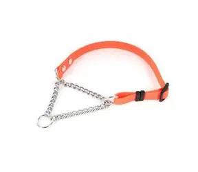 FENICA iQsil halbspannendes Halsband orange / Für Hunde / Nylon / 15 mm / 35-50 cm