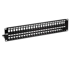 Trendnet TC-KP48S schwarz / Patchpanel für Keystone / 48 Ports / STP / unbestückt / 2 HE / 19"
