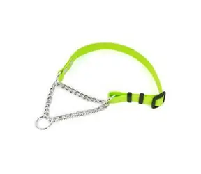 FENICA iQsil Halb-enges Halsband grün / Für Hunde / Nylon / 15 mm / 35-50 cm
