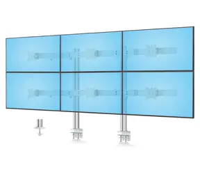 StarTech Sechs-Monitor-Tischhalterung, weiß / Halterung für 6 Monitore / 17-32 Zoll / Tragkraft 48 kg / 360°-Drehung