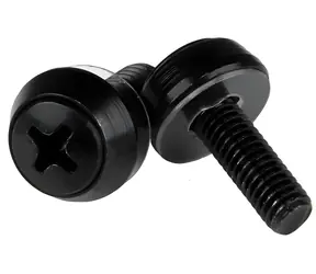StarTech Befestigungsschrauben M5 schwarz / Schrauben / 50 Stück / Länge 12 mm