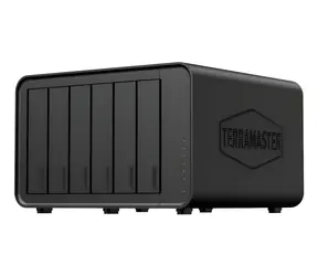 TerraMaster F6-424MAX schwarz / NAS-Server / Intel Core i5-1235U 10-Kern / 8 GB DDR5 RAM / 6x SATA / Festplattenlos
