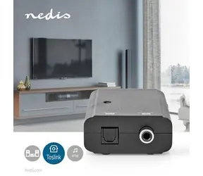 Nedis Digital-Audio-Konverter Schwarz / Audio-Konverter / S/PDIF-Eingang / Toslink-Ausgang / USB-Netzteil