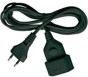 Brennenstuhl Verlängerungskabel flach schwarz / Verlängerungsleitung / 5 m / IP20 / H03VVH2-F 2x0,75