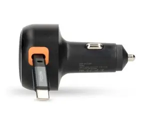Nedis USB-C-Autoladegerät 30 W / Kfz-Ladegerät / Power Delivery PPS / 2,4-3,0 A / einziehbares Kabel 0,70 m