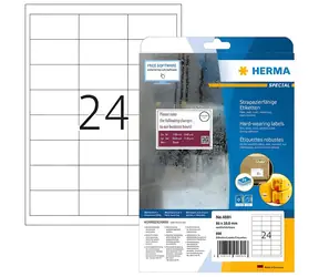 Herma Produktionsetiketten A4 66x33,8 mm / Etiketten / 600 Stück / 25 Blatt