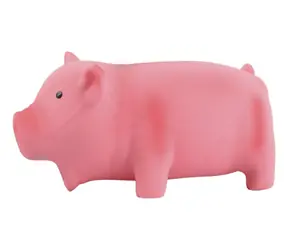 Huhubamboo Latexschwein 16 cm / Hundespielzeug / Quietschend