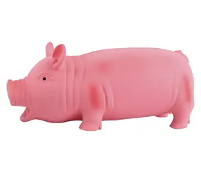 Huhubamboo Latexschwein L / Hundespielzeug / Quietschend