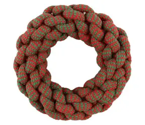 HUHUBAMBOO Hundespielzeug Baumwollknoten 18 cm / Tauziehen / Baumwolle / 18 × 3 × 18 cm