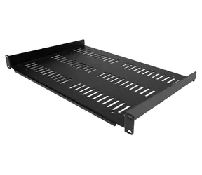 StarTech 1HE belüftetes Regal, schwarz / Rack-Regal / 19" / Tiefe 305 mm / Tragfähigkeit 25 kg