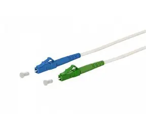 OPTIX LC/ APC-LC/UPC weißes optisches Patchkabel / Simplex / 9/125 / armiert LSZH 3 mm / 3 m
