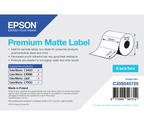 Epson Premium Matte Etiketten 76x51 mm