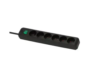 Brennenstuhl Eco-Line schwarz / Überspannungsschutz / 6 Steckdosen / 3 m / Ein-/Ausschalter