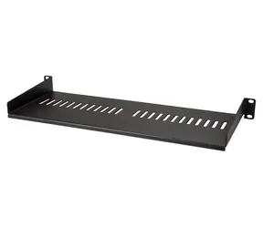 StarTech Belüftetes Rack-Regal 1HE Schwarz / Regal / 19" / Tragfähigkeit 20 kg / Stahl