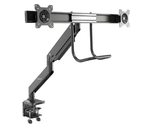 StarTech Schwerlast-Monitorhalterung schwarz / Doppelmonitorhalterung / 17-32 Zoll / Höhenverstellbar / Tragkraft 16 kg / Stahl