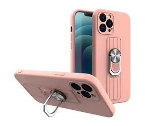 Hurtel Schutzhülle mit Ring und Ständer, pink / Schutzhülle für Xiaomi Poco M4 Pro 5G / Silikon