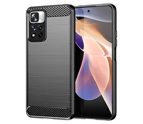 Hurtel Carbon-Hülle für XIAOMI Redmi Note 11 Pro+ 5G/ POCO X4 NFC, schwarz / Hülle / Flexibel, Carbon-Optik