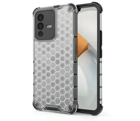 Hurtel Honeycomb Hülle, transparent / Robuste Hülle mit Gelrahmen / Vivo V23 5G