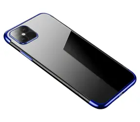 Hurtel Clear Color Schutzhülle für XIAOMI Redmi Note 11S/11, blau / TPU-Gel, transparent mit blauem Rahmen