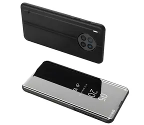 Hurtel Clear View Hülle für Huawei Nova 8i, schwarz / Schutzhülle / Klapphülle / Transparentes Fenster