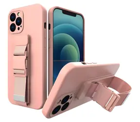 Hurtel Rope Case pink / Schutzhülle / XIAOMI POCO X3 NFC / Gel mit Riemen und Kette