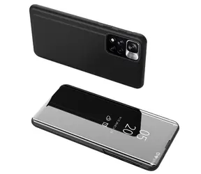 Hurtel Clear View Hülle schwarz / Klapphülle / Huawei Nova 8i / Transparentes Fenster