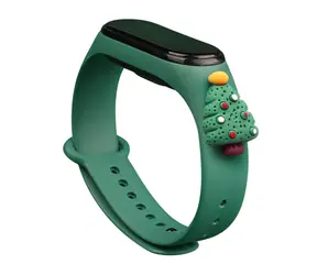 Hurtel Armband Weihnachten dunkelgrün / Armband / XIAOMI Mi Band 3/4 / mit Weihnachtsbaum
