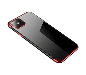 Hurtel Clear Color Gel-Hülle rot / Hülle / Xiaomi Redmi Note 11 Pro 5G, 11 Pro / Metallrahmen