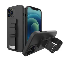 Hurtel Rope Case schwarz / Schutzhülle für Samsung Galaxy A23 / Silikon / mit Nackenband