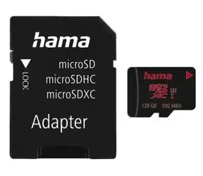 HAMA microSDXC 128 GB + Adapter / Speicherkarte / UHS-I U3 / V30 / 80 MB/s