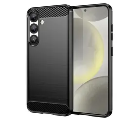 Hurtel Carbon Case schwarz / Rückseite / XIAOMI POCO M7 5G / Silikon / Carbon-Optik