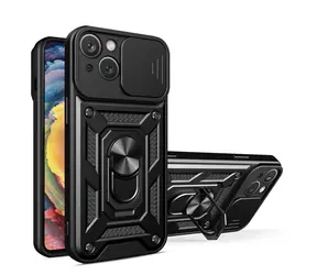 Hurtel Hybrid Armor CamShield schwarz / Schutzhülle / Vivo Y16, Vivo Y02s / Kameraschutz
