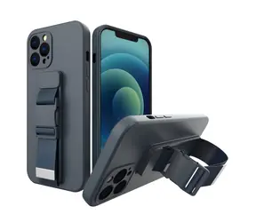 Hurtel Gel-Hülle mit Kette für XIAOMI POCO X3 NFC Dunkelblau / Hülle / Kettenband