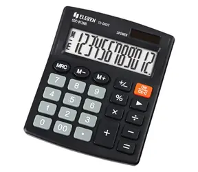 Eleven SDC-812NR schwarz / Taschenrechner / Desktop / 12-stellig / Dual-Netzteil