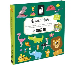 JANOD Magnetgeschichten Afrikanische Tiere / Magnetbuch / 30 Magnetteile