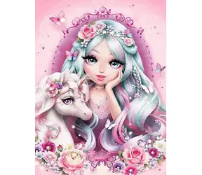 Norimpex Malen nach Zahlen Prinzessin und Einhorn / 40x50 cm