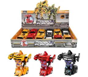 TEDDIES Transformer Auto-Roboter / Spielzeug / 13 x 6 x 4 cm / Farbmix