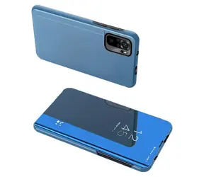 Hurtel Clear View Hülle blau / Klapphülle / POCO M4 Pro 5G / transparentes Fenster
