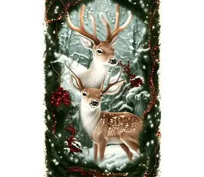 Norimpex Diamantmalerei Weihnachts-Rentier / 30x40 cm