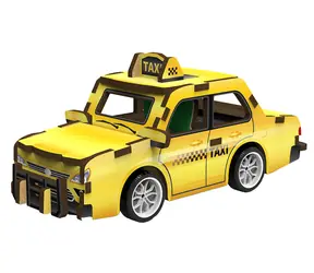 2KIDS TOYS 3D-Holzpuzzle Taxi / ab 6 Jahren / dehnbar / Holz