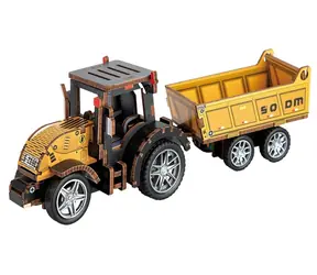 2KIDS TOYS 3D-Holzpuzzle Traktor mit Anhänger / 60 Teile / ab 6 Jahren