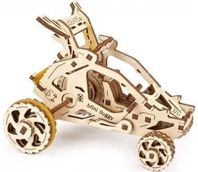 Ugears 3D-Holzpuzzle Mini Buggy / ab 14 Jahren / 80 Teile / Schwierigkeitsgrad: leicht