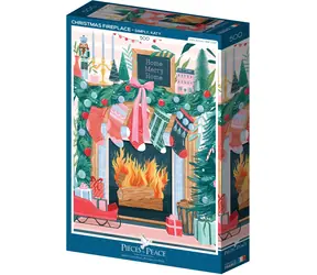 PIECES & PEACE Puzzle Weihnachtskamin / 500 Teile / 34,2 × 47,8 cm