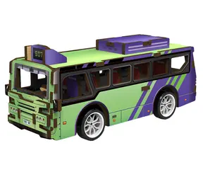 2KIDS TOYS 3D-Holzpuzzle-Bus / Nachziehbus / ab 6 Jahren