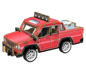 2KIDS TOYS 3D-Holzpuzzle Pick- UP Auto rot / Holz / ab 6 Jahren