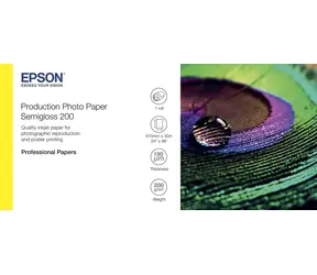 Epson C13S450376 / Fotopapierrolle / Seidenglänzend / 24" / 610 mm x 30 m / 200 g/m / weiß