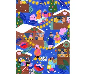 PIECES & PEACE Puzzle Weihnachtsmarkt / 500 Teile / 34,2 x 47,8 cm
